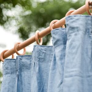 호환 천연 너도밤나무 커튼 로드 나무 로만 일본 트랙 브래킷 링 액세서리  맞춤형 홈 장식