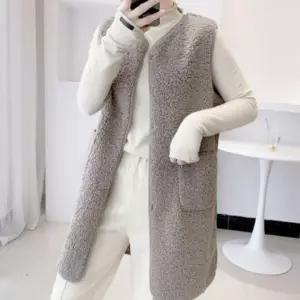 [유일] 롱 후리스 여자 여성베스트 조끼 양털 베스트 겨울 뽀글이