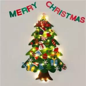 트리 DIY 전구포함 그리스마스장식 그린 크리스마스 벽트리 펠트