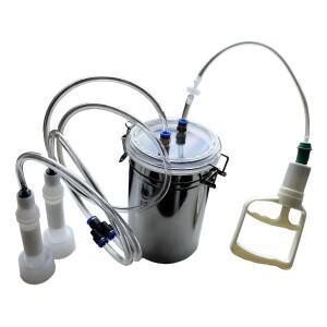 수동 밀킹 머신, 양 밀커, 스테인리스 스틸 2L 소 핸드 진공