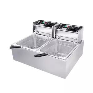 탁상형 업소용 치킨 이중통 일반형 전기 튀김기 가정 돈까스