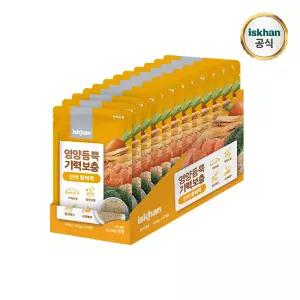 이즈칸 반려견 보양식 죽 영양듬뿍 기력보충 연어 황태 100g X 12팩