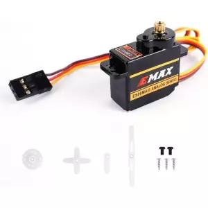 EMAX EMX-SV-0275 ES08MA II RC 로봇 공학 비행기 날개 자동차 라디오 제어 Rc 용 12g 메탈 기어 아날로그
