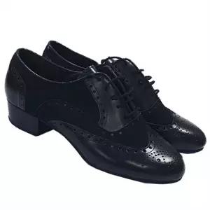 탑드림 남성 모던댄스화 7710 (250mm) 검정 가죽+세무