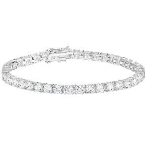 아마존 에센셜 도금 스털링 실버 라운드 컷 큐빅 지르코니아 테니스 팔찌