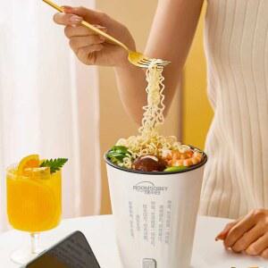 다용도 라면포트 멀티쿠커 올인원 멀티 라면냄비 냄비 찜기 귀여운 라면 휴대용 주방 유약