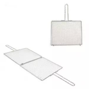 스텐 겹석쇠 이중 석쇠 숯불 불판 37.3x33x52cm 8호 망석쇠