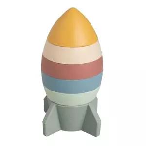 실리콘 로켓 탑쌓기 오팔 컬러 블록 놀이 유아블록 쌓기놀이