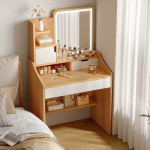 미니화장대 미니 화장대 서랍장 무조명 향수거치대 신혼 라탄 남자 덮개형