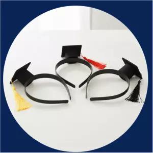 더블희 미니학사모머리핀 학사모 머리띠