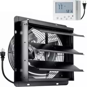 무선 제어판이 있는 이노크래프트 셔터 배기 팬 온도 조절기가 12인치 월 마운트 다락방 1500 CFM 8단 조절