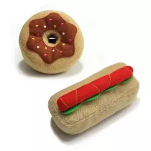 랜덤 모닝 세트 햄버거 강아지 도너츠 장난감