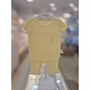 아가방 세이브존03 아가방 옐로우 슈크림 인견 반소내의세트 AQ01S357613A