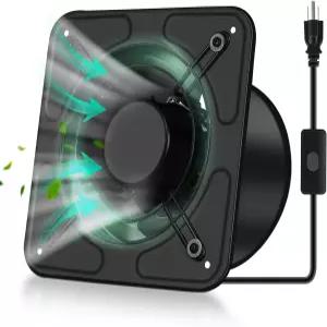 FAREAST 8인치 차고 배기 팬 벽걸이 주방 백드래프트 댐퍼가 있는 금속 다락 온실용 1200m 3/h 풍량 환기