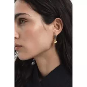 [ZARA] 자라 콤비 글리터 볼 이어링 세트 - 골드 3430201