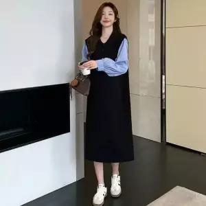 마르소 니트 원피스 투피스 휴가 슬림핏 임산부 셔츠 여성니트스커트 UNO1