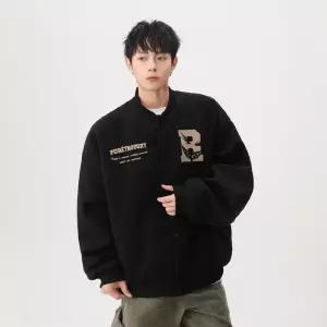 아고스또 빈티지 봄 남자항공점퍼 레터링 자수 재킷 남녀 야구복 오버핏 커플 상의 트렌드 UNO1