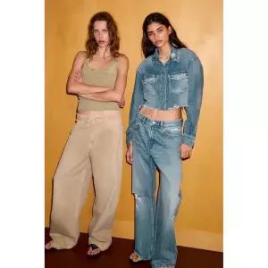 [ZARA] 자라 진 청바지 TRF 보이프렌드 디스트로이드 미드라이즈 - 블루 3456067