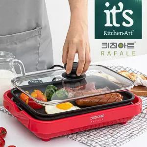 키친아트3021 분리형 통주물 그릴팬/바베큐/그릴/생선/구이/전기/후라이/사각/멀티/잔치/프라이/고기/캠핑