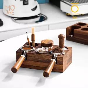 템퍼 받침대 우드 탬핑 스테이션 홀더 바리스타 용품
