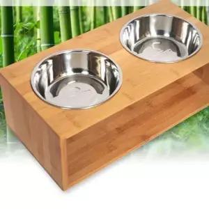 [반려] 강아지 밥그릇 식기 대나무 애견 반려견 동물 식기