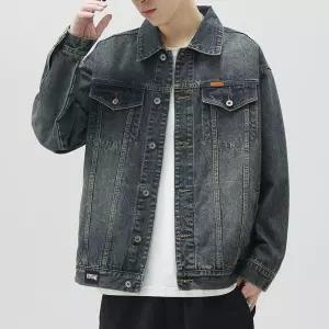 남성용 옐로우 데님 빈티지 센스있는 청자켓 깊이 재고 기본 레트로 재킷 빅사이즈 커플 공용 코트 2절 DUC