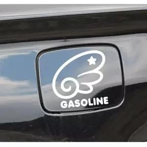천사날개 가솔린 자동차 주유구 스티커 화이트