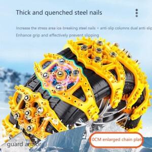 1~8팩 범용 호환 타이어 스노우 체인 - 비상시 얼음 눈길 탈출 고강도 스틸 미끄럼 방지 트랙션