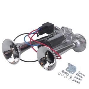 압축기가 포함 듀얼 전기 에어 혼 키트 차량 자동차 차량용 트럭 보트용 호환 12V 24V 600DB 슈퍼 시끄러운