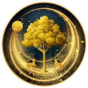 황금나무 다이아몬드 자수 DIY 도안 돈나무 큐빅 금전수 정성 보석십자수 나무 취미