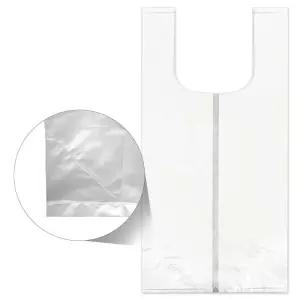 배달 비닐 봉투 흰색 중 100매 27x26x60cm/포장/도시락/음식/식당/업소/용/손잡이/QOEKF/QHDXN/M자/링