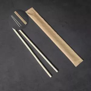 나무젓가락 일회용젓가락 크라프트 1000개 무지 둥근