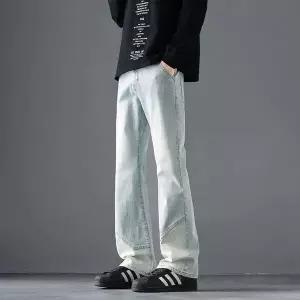 남성용 빈티지 캐주얼 부츠컷 와이드핏 청바지 춘추 멋쟁이 스판 나팔바지 admr3