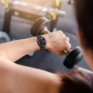 삼성 갤럭시 시계 8 용 기존 실리콘 스트랩 40mm/44mm 액세서리 클래식 빠른 통기성 손목 밴드