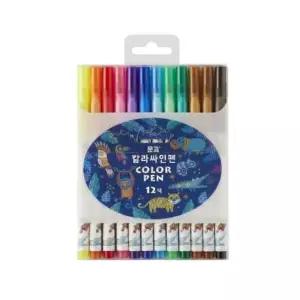 문교 PVC 칼라사인펜 12색