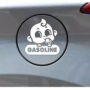 말풍선베베 가솔린 자동차 주유구스티커 화이트
