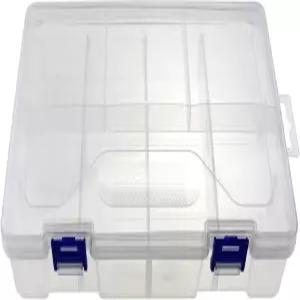 LUORNG 9x6x2.3인치 PP 플라스틱 분할 보관 용기 투명 낚시 도구 상자 정리함 방수 구획 DIY 공예