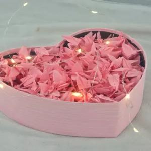 수제 완제품 종이학1000마리 연보라 완성품 특별한