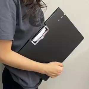 덮개형 가로 클립보드 서류판 A4 블랙 결재판 받침판