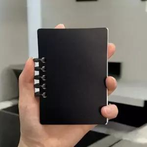 A7 미니 수첩 블랙 미니수첩 휴대용 메모장 기자수첩