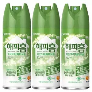 해피홈 아웃도어 에어로솔 모기기피제 150mlx3개