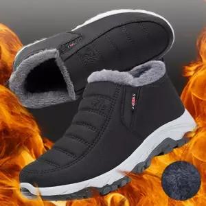 출퇴근 사무실용 남녀공용 패딩 방한화 기모 털 슬립온 스노우부츠