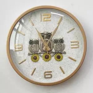 거실벽시계 실버 부엉이 벽시계 인테리어 무소음