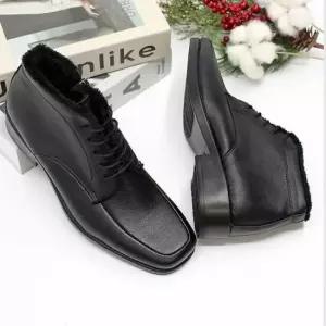 남자캐주얼신발 키높이 옆지퍼 남자 쿠션 구두 각진앞코 털안감 겨울