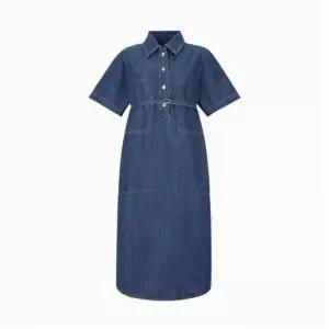 [롯데백화점]SOUP 데님 벨티드 셔츠형 원피스 SC4OP35