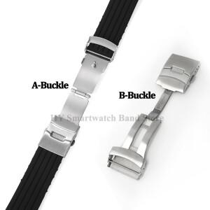 퀵릴리즈 실리콘 시계 밴드, 화석 고무 스포츠 스트랩, 화웨이 워치 GT2, 3/4, 오메가, 세이코, 18mm,