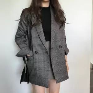 봄가을 간절기 아우터 클래식 체크 루즈핏 자켓