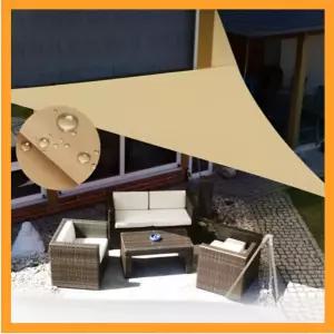 09FARM 삼각그늘막 UV차단 고밀도 방수 라떼