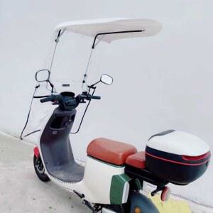 오토바이 햇빛차단 바이크 커버 스쿠터 캐노피 지붕 화이트 백미러O / 일반브라켓