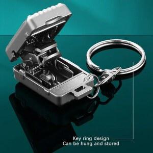 절묘한 수하물 키 체인 매니 스테인레스 네일 스틸 트리머 손톱 커터 로타리 발톱 접이식 손톱깎이